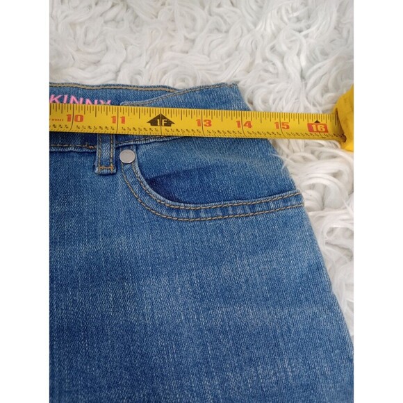 Childrens Place Jeans Size 14 Girls Blue Denim Bootcut Adjustable Waist - Picture 8 of 10